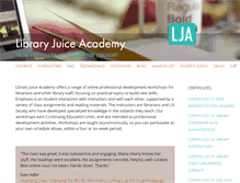 Tablet Screenshot of libraryjuiceacademy.com